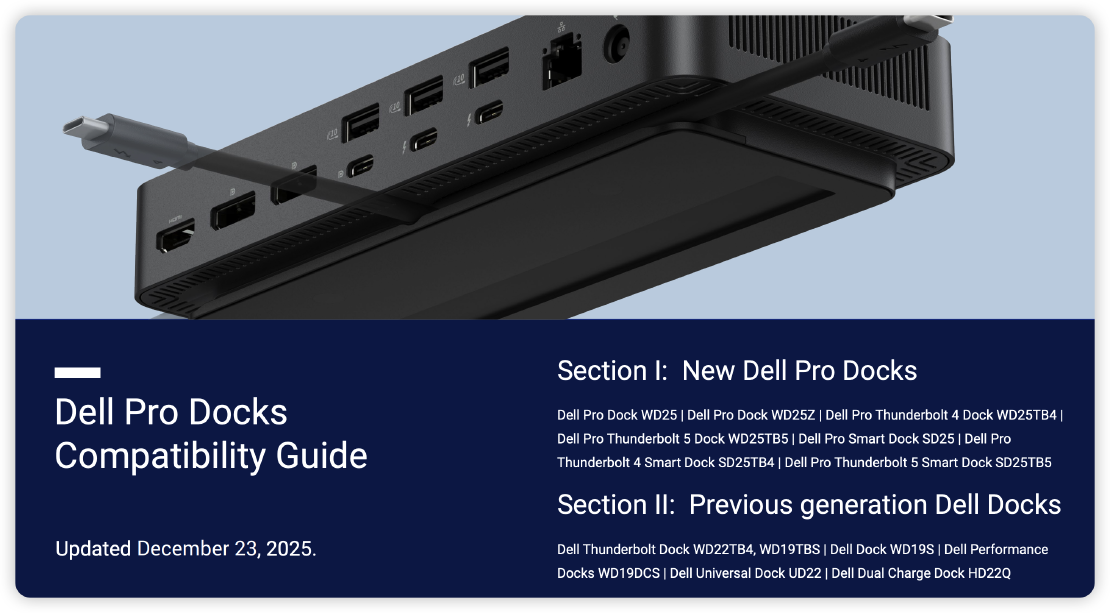Official Dell Dock Compatibility Chart (PDF) – Full Explanation & Model Guide